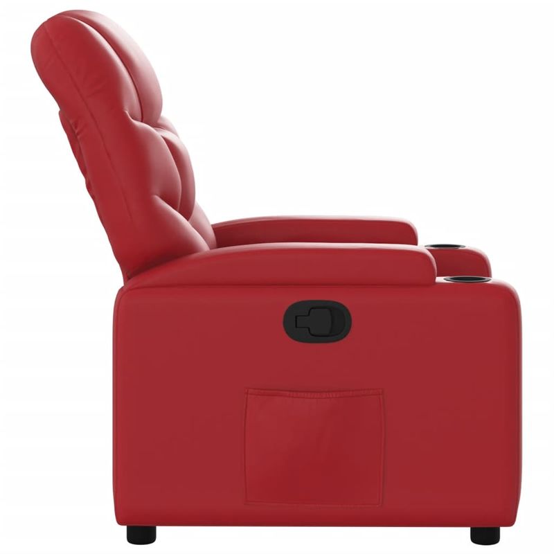 Casa si Gradina - Mobilier - Scaune si fotolii - Fotolii - Fotoliu rabatabil, rosu, piele ecologica - Infinity.ro