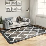 Casa si Gradina - Textile si covoare - Covoare - Covoare casa - Covor lavabil anti-alunecare, alb si negru, 160x230 cm - Infinity.ro