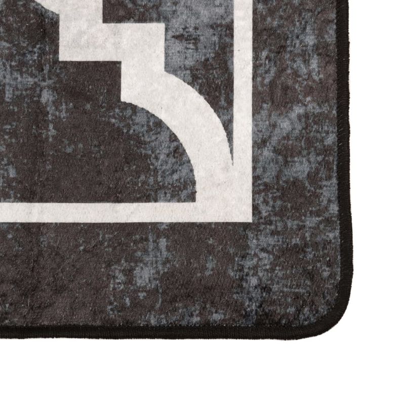 Casa si Gradina - Textile si covoare - Covoare - Covoare casa - Covor lavabil anti-alunecare, alb si negru, 160x230 cm - Infinity.ro