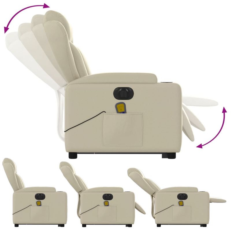 Ingrijire personala si Cosmetice - Sanatate si wellness - Articole wellness - Fotolii de masaj - Fotoliu electric masaj rabatabil cu ridicare, crem - Infinity.ro