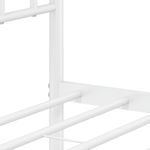 Casa si Gradina - Mobilier - Paturi si accesorii - Paturi - Cadru de pat din metal cu tablie, alb, 100x200 cm - Infinity.ro