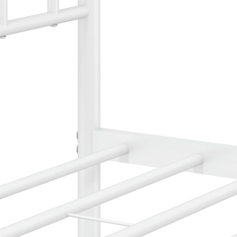 Casa si Gradina - Mobilier - Paturi si accesorii - Paturi - Cadru de pat din metal cu tablie, alb, 100x200 cm - Infinity.ro