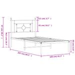 Casa si Gradina - Mobilier - Paturi si accesorii - Paturi - Cadru de pat din metal cu tablie, alb, 100x200 cm - Infinity.ro