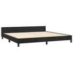 Casa si Gradina - Mobilier - Paturi si accesorii - Paturi - Cadru de pat cu tablie, negru, 200x200 cm, catifea - Infinity.ro