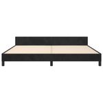 Casa si Gradina - Mobilier - Paturi si accesorii - Paturi - Cadru de pat cu tablie, negru, 200x200 cm, catifea - Infinity.ro