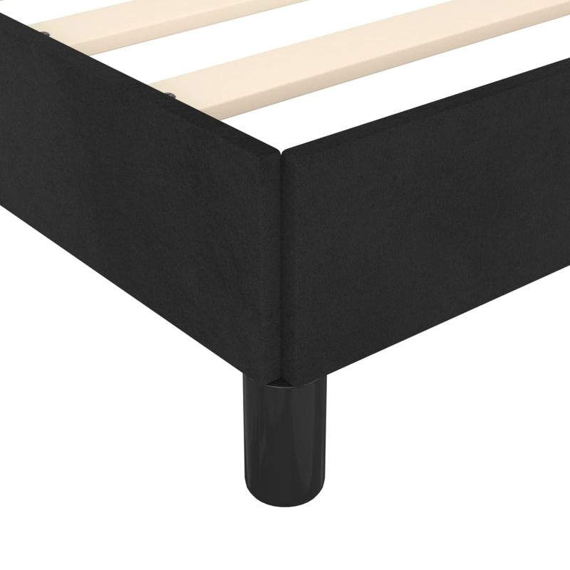 Casa si Gradina - Mobilier - Paturi si accesorii - Paturi - Cadru de pat cu tablie, negru, 200x200 cm, catifea - Infinity.ro
