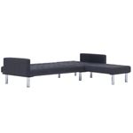 Casa si Gradina - Mobilier - Canapele si coltare - Canapele - Canapea extensibila in forma de L, gri inchis, poliester - Infinity.ro