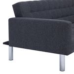 Casa si Gradina - Mobilier - Canapele si coltare - Canapele - Canapea extensibila in forma de L, gri inchis, poliester - Infinity.ro