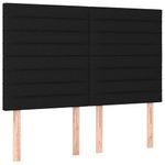 Casa si Gradina - Mobilier - Paturi si accesorii - Paturi - Pat box spring cu saltea, negru, 140x190 cm, textil - Infinity.ro