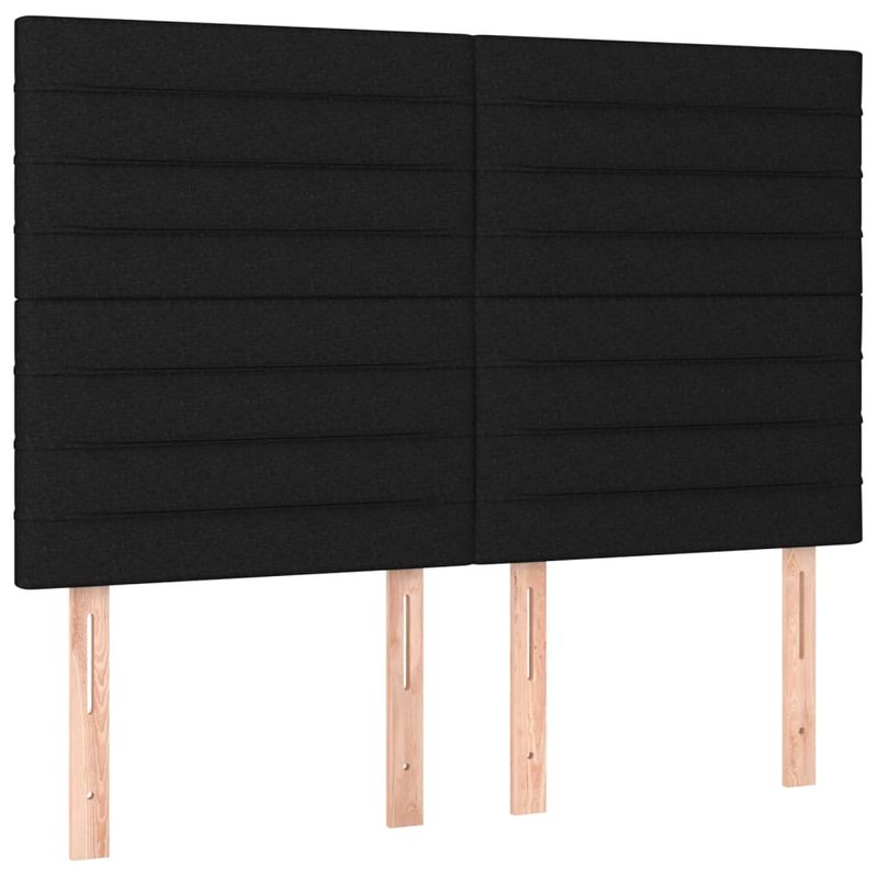 Casa si Gradina - Mobilier - Paturi si accesorii - Paturi - Pat box spring cu saltea, negru, 140x190 cm, textil - Infinity.ro