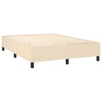 Casa si Gradina - Mobilier - Paturi si accesorii - Paturi - Pat cu arcuri, saltea si LED, crem, 140x190 cm, textil - Infinity.ro
