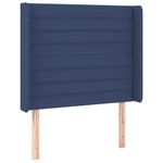 Casa si Gradina - Mobilier - Paturi si accesorii - Paturi - Pat cu arcuri, saltea si LED, albastru, 90x200 cm, textil - Infinity.ro