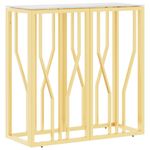 Casa si Gradina - Mobilier - Comode si corpuri - Console - Masa consola, auriu, 70x30x70 cm, otel inoxidabil și sticla - Infinity.ro