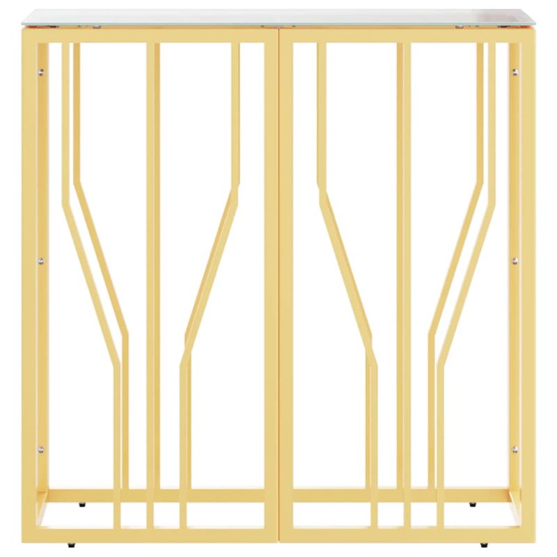 Casa si Gradina - Mobilier - Comode si corpuri - Console - Masa consola, auriu, 70x30x70 cm, otel inoxidabil și sticla - Infinity.ro