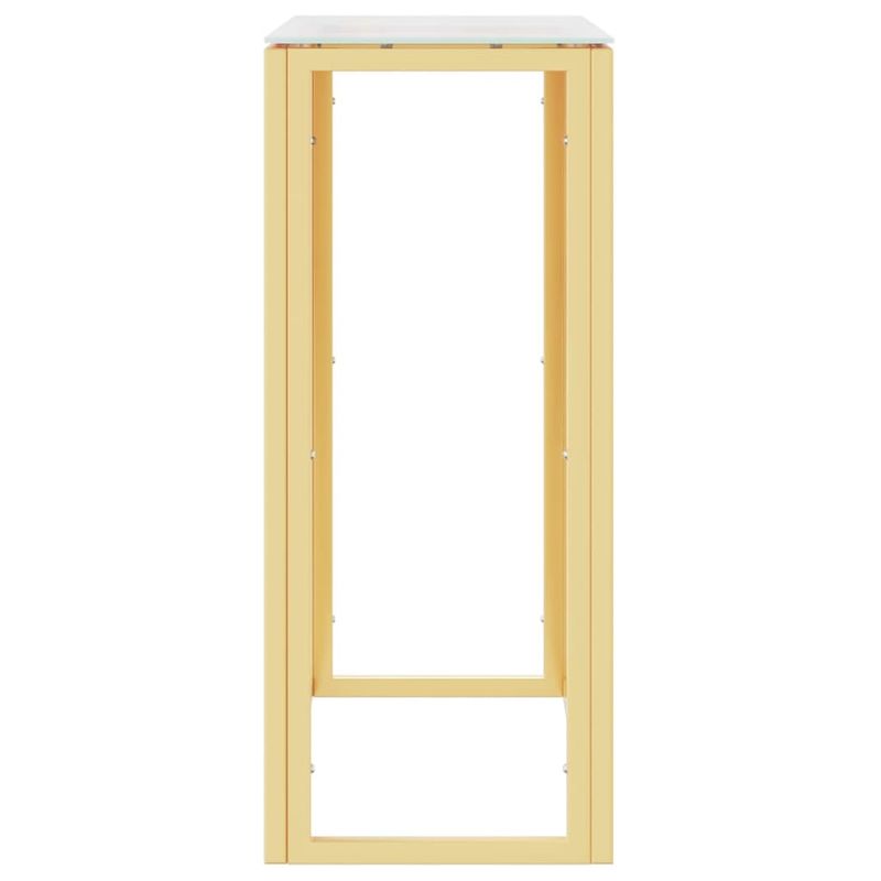Casa si Gradina - Mobilier - Comode si corpuri - Console - Masa consola, auriu, 70x30x70 cm, otel inoxidabil și sticla - Infinity.ro