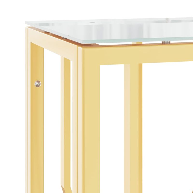 Casa si Gradina - Mobilier - Comode si corpuri - Console - Masa consola, auriu, 70x30x70 cm, otel inoxidabil și sticla - Infinity.ro