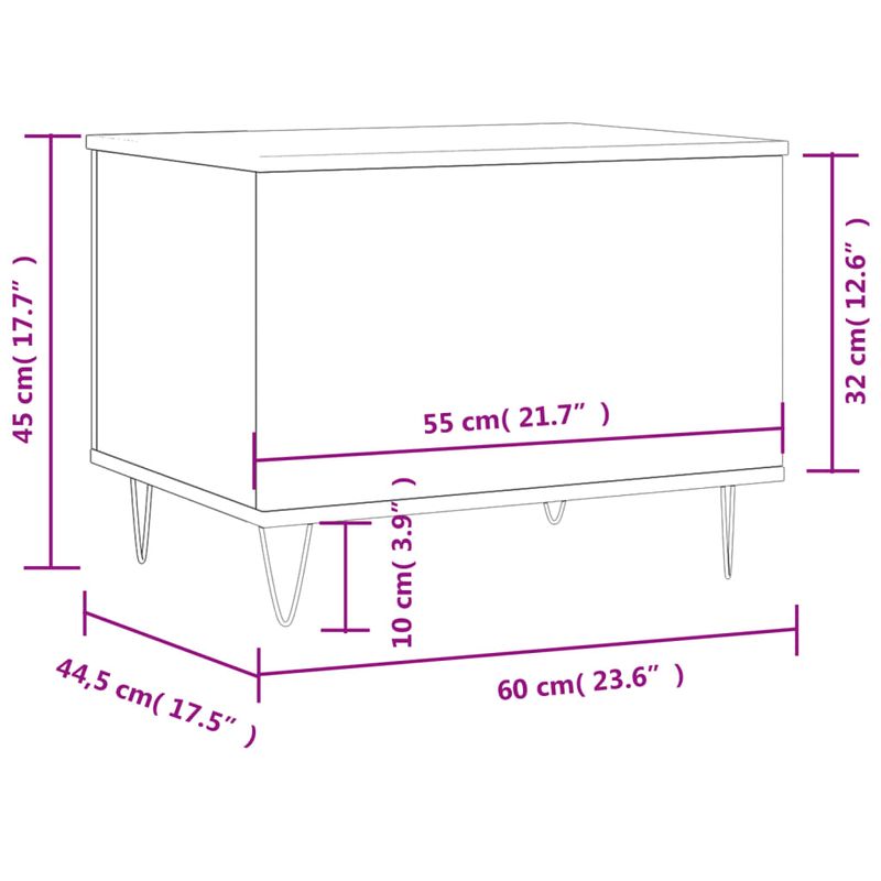 Casa si Gradina - Mobilier - Mese si birouri - Masute de cafea - Masuta de cafea, alb, 60x44,5x45 cm, lemn prelucrat - Infinity.ro