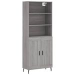 Casa si Gradina - Mobilier - Comode si corpuri - Comode - Dulap inalt, gri sonoma, 69,5x34x180 cm, lemn compozit - Infinity.ro