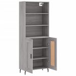 Casa si Gradina - Mobilier - Comode si corpuri - Comode - Dulap inalt, gri sonoma, 69,5x34x180 cm, lemn compozit - Infinity.ro