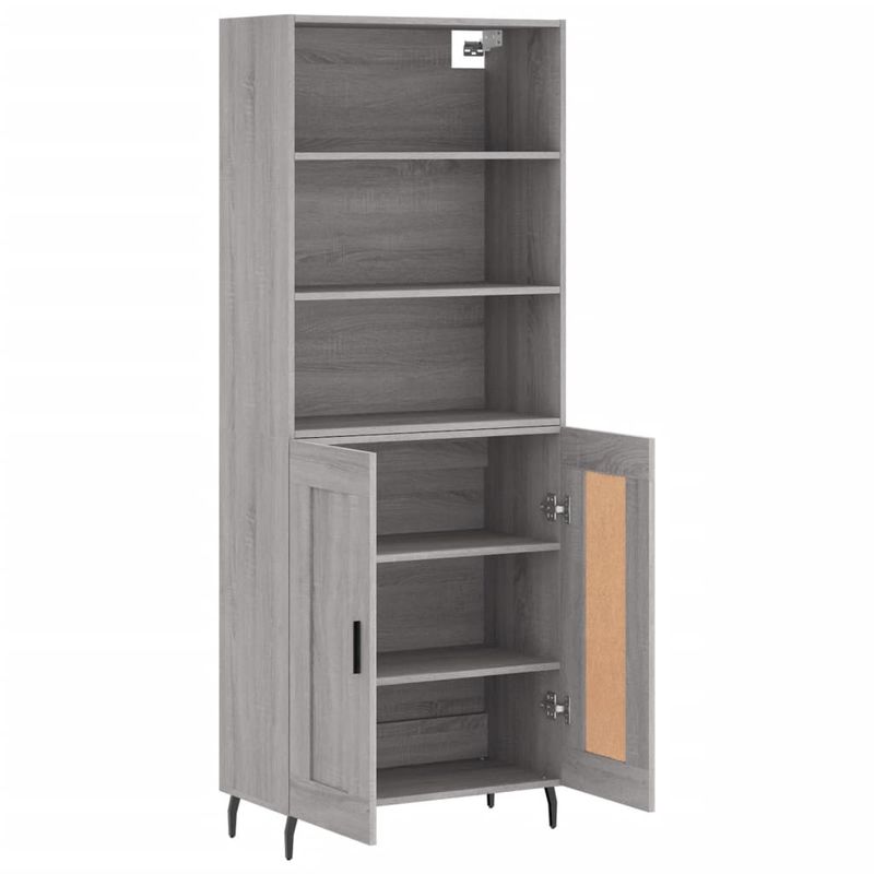 Casa si Gradina - Mobilier - Comode si corpuri - Comode - Dulap inalt, gri sonoma, 69,5x34x180 cm, lemn compozit - Infinity.ro