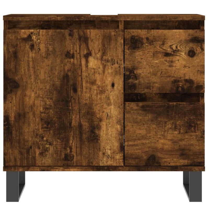 Casa si Gradina - Mobilier - Mobilier baie - Comode baie - Comoda de baie, stejar afumat, 65x33x60 cm, lemn prelucrat - Infinity.ro