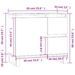 Casa si Gradina - Mobilier - Mobilier baie - Comode baie - Comoda de baie, stejar afumat, 65x33x60 cm, lemn prelucrat - Infinity.ro