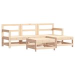Casa si Gradina - Gradina si terasa - Mobilier exterior - Seturi mobila gradina - Set mobilier relaxare de gradina 5 piese lemn masiv de pin - Infinity.ro