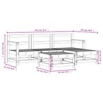 Casa si Gradina - Gradina si terasa - Mobilier exterior - Seturi mobila gradina - Set mobilier relaxare de gradina 5 piese lemn masiv de pin - Infinity.ro