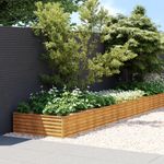 Casa si Gradina - Gradinarit si plante - Plante si ghivece - Ghivece si suporturi - Strat inaltat de gradina, 1150x100x36 cm, otel corten - Infinity.ro