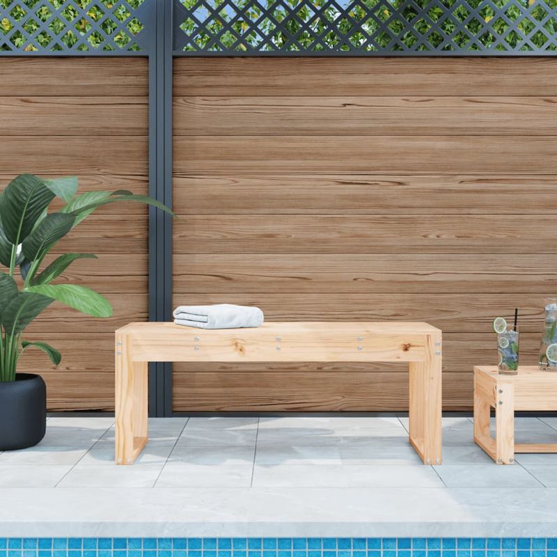 Casa si Gradina - Gradina si terasa - Mobilier exterior - Bancute de gradina - Banca de gradina, 110x38x45 cm, lemn masiv de pin - Infinity.ro