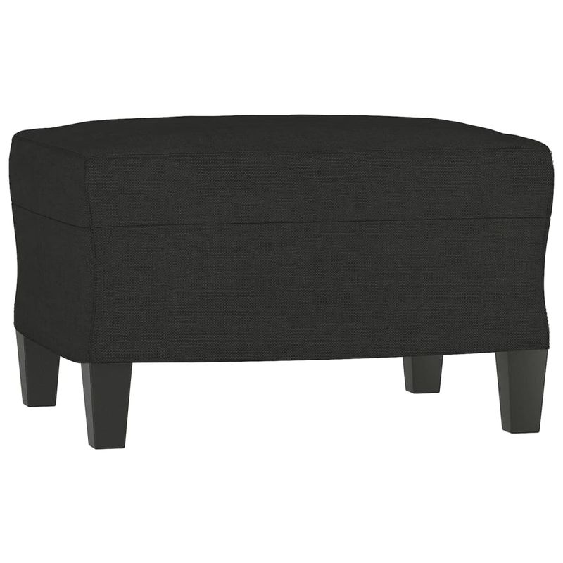 Casa si Gradina - Mobilier - Scaune si fotolii - Fotolii - Fotoliu canapea cu taburet, negru, 60 cm, material textil - Infinity.ro