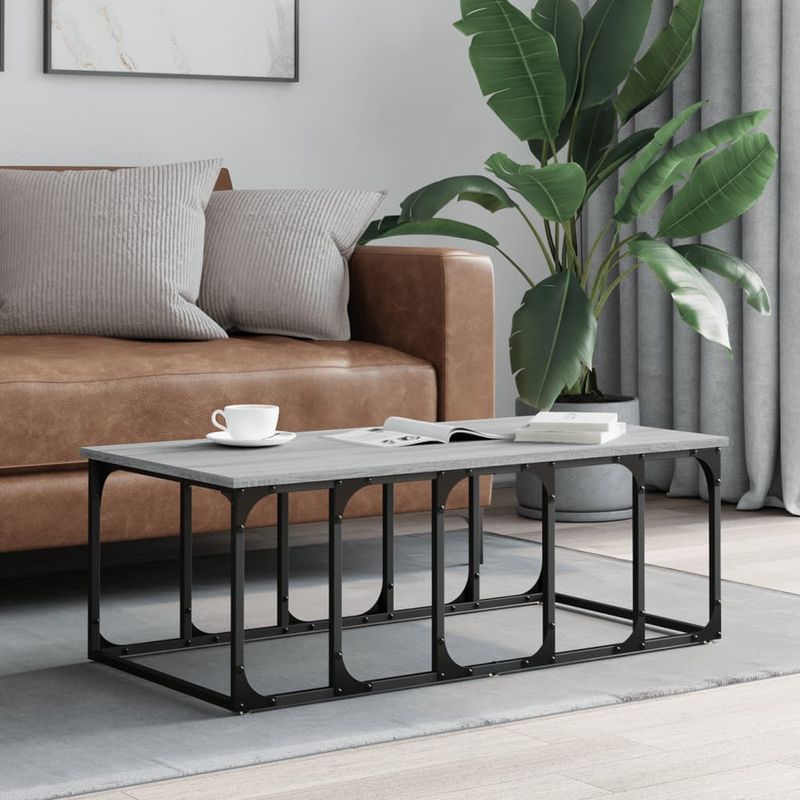 Casa si Gradina - Mobilier - Mese si birouri - Masute de cafea - Masuta de cafea, gri sonoma, 100x50x35,5 cm, lemn prelucrat - Infinity.ro