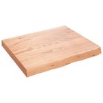 Casa si Gradina - Mobilier - Mobilier baie - Blaturi baie - Blat de baie, maro deschis, 60x50x(2-6) cm, lemn masiv tratat - Infinity.ro