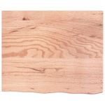 Casa si Gradina - Mobilier - Mobilier baie - Blaturi baie - Blat de baie, maro deschis, 60x50x(2-6) cm, lemn masiv tratat - Infinity.ro