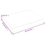 Casa si Gradina - Mobilier - Mobilier baie - Blaturi baie - Blat de baie, maro deschis, 60x50x(2-6) cm, lemn masiv tratat - Infinity.ro