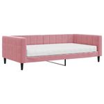 Casa si Gradina - Mobilier - Paturi si accesorii - Paturi - Pat de zi cu saltea, roz, 100x200 cm, catifea - Infinity.ro