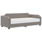 Casa si Gradina - Mobilier - Paturi si accesorii - Paturi - Pat de zi cu saltea, gri taupe, 90x200 cm, textil - Infinity.ro