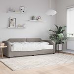 Casa si Gradina - Mobilier - Paturi si accesorii - Paturi - Pat de zi cu saltea, gri taupe, 90x200 cm, textil - Infinity.ro