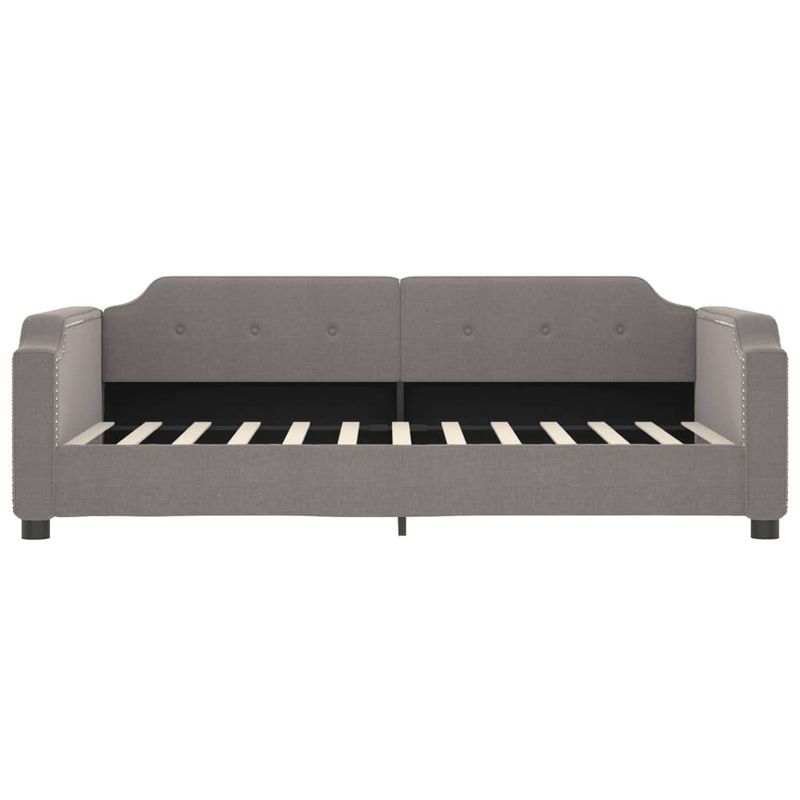Casa si Gradina - Mobilier - Paturi si accesorii - Paturi - Pat de zi cu saltea, gri taupe, 90x200 cm, textil - Infinity.ro