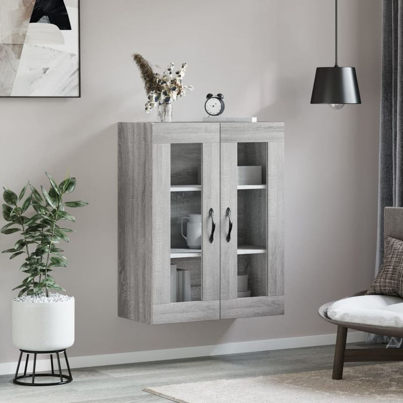 Casa si Gradina - Mobilier - Comode si corpuri - Comode - Dulap pe perete, sonoma gri, 69,5x34x90 cm, lemn prelucrat - Infinity.ro