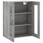 Casa si Gradina - Mobilier - Comode si corpuri - Comode - Dulap pe perete, sonoma gri, 69,5x34x90 cm, lemn prelucrat - Infinity.ro
