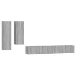 Casa si Gradina - Mobilier - Seturi de mobilier - Seturi living - Set dulapuri TV, 4 piese, gri sonoma, lemn prelucrat - Infinity.ro