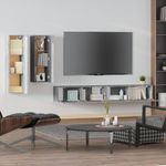 Casa si Gradina - Mobilier - Seturi de mobilier - Seturi living - Set dulapuri TV, 4 piese, gri sonoma, lemn prelucrat - Infinity.ro