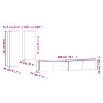 Casa si Gradina - Mobilier - Seturi de mobilier - Seturi living - Set dulapuri TV, 4 piese, gri sonoma, lemn prelucrat - Infinity.ro