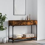 Casa si Gradina - Mobilier - Comode si corpuri - Console - Masuta consola, stejar fumuriu, 100x34,5x75 cm, lemn prelucrat - Infinity.ro
