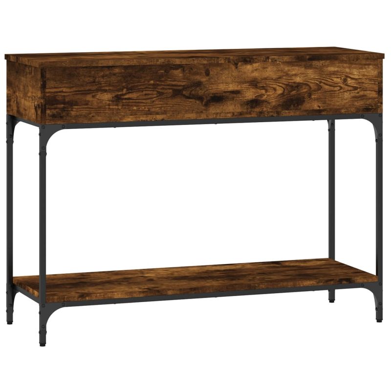 Casa si Gradina - Mobilier - Comode si corpuri - Console - Masuta consola, stejar fumuriu, 100x34,5x75 cm, lemn prelucrat - Infinity.ro