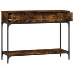 Casa si Gradina - Mobilier - Comode si corpuri - Console - Masuta consola, stejar fumuriu, 100x34,5x75 cm, lemn prelucrat - Infinity.ro