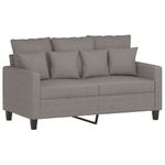 Casa si Gradina - Mobilier - Canapele si coltare - Canapele - Set de canapea cu perne, 2 piese, gri taupe, material textil - Infinity.ro