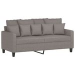 Casa si Gradina - Mobilier - Canapele si coltare - Canapele - Set de canapea cu perne, 2 piese, gri taupe, material textil - Infinity.ro
