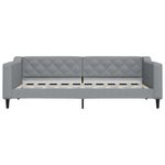 Casa si Gradina - Mobilier - Paturi si accesorii - Paturi - Pat de zi cu extensie si sertare, gri deschis, 90x190cm, textil - Infinity.ro